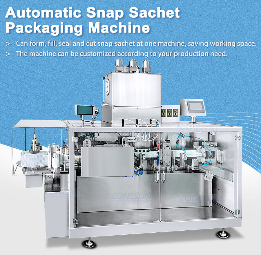 Cosmetic Snap Sachet Filling Sealing Machine-ZONESUN TECHNOLOGY LIMITED Cosmetic Snap Sachet Filling Sealing Machine-ZONESUN TECHNOLOGY LIMITED