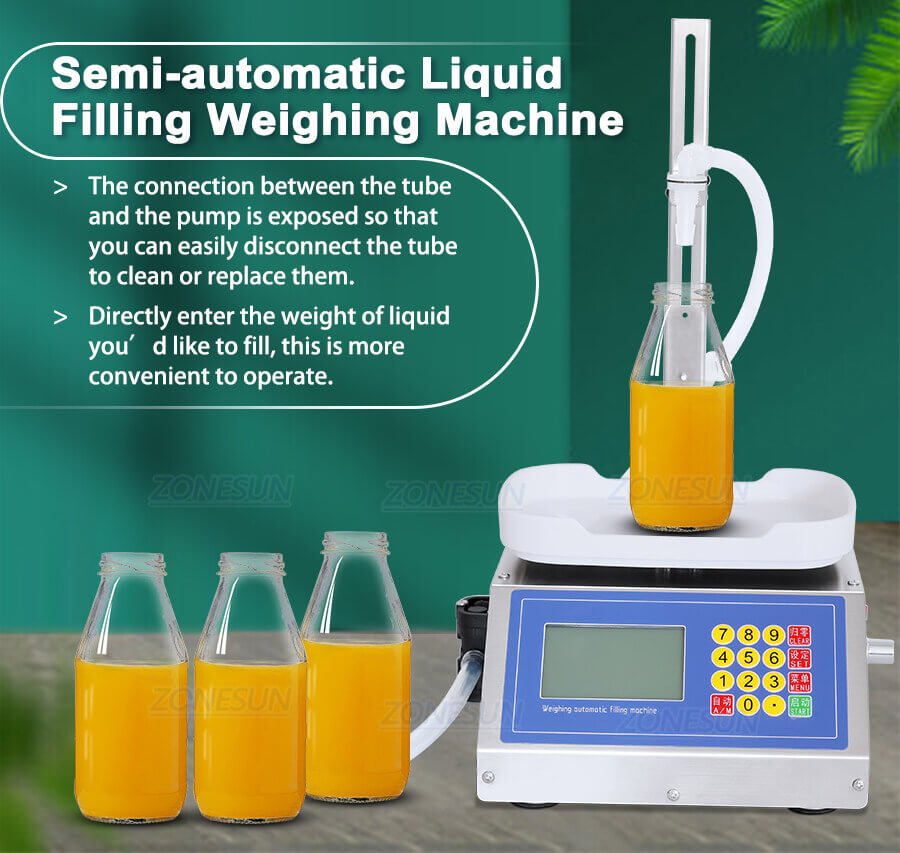 Semi Automatic Liquid Weighing Filling Machine-ZONESUN TECHNOLOGY LIMITED Semi Automatic Liquid Weighing Filling Machine-ZONESUN TECHNOLOGY LIMITED