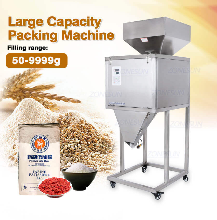 Semi Automatic Large Capacity Granule Filling Machine-ZONESUN TECHNOLOGY LIMITED Semi Automatic Large Capacity Granule Filling Machine-ZONESUN TECHNOLOGY LIMITED