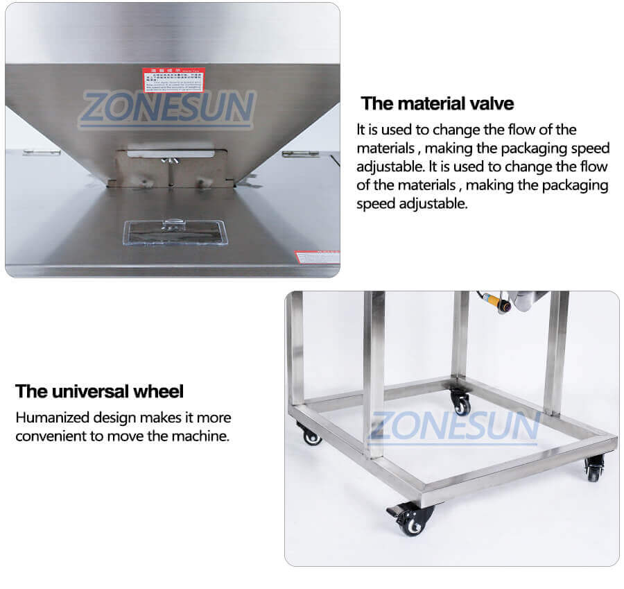 Semi Automatic Large Capacity Granule Filling Machine-ZONESUN TECHNOLOGY LIMITED Semi Automatic Large Capacity Granule Filling Machine-ZONESUN TECHNOLOGY LIMITED