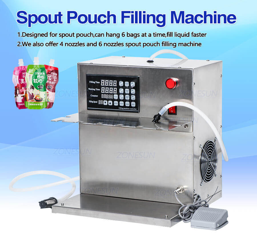 Single Head Spout Pouch Filling Machine-ZONESUN TECHNOLOGY LIMITED