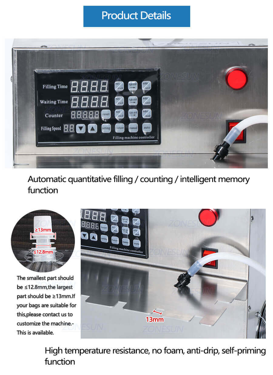 Single Head Spout Pouch Filling Machine-ZONESUN TECHNOLOGY LIMITED