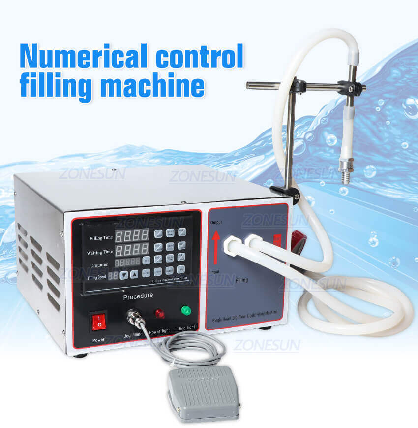 Semi Automatic Large Flow Filling Machine-ZONESUN TECHNOLOGY LIMITED Semi Automatic Large Flow Filling Machine-ZONESUN TECHNOLOGY LIMITED