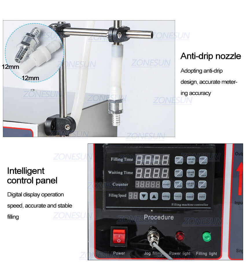 Semi Automatic Large Flow Filling Machine-ZONESUN TECHNOLOGY LIMITED Semi Automatic Large Flow Filling Machine-ZONESUN TECHNOLOGY LIMITED