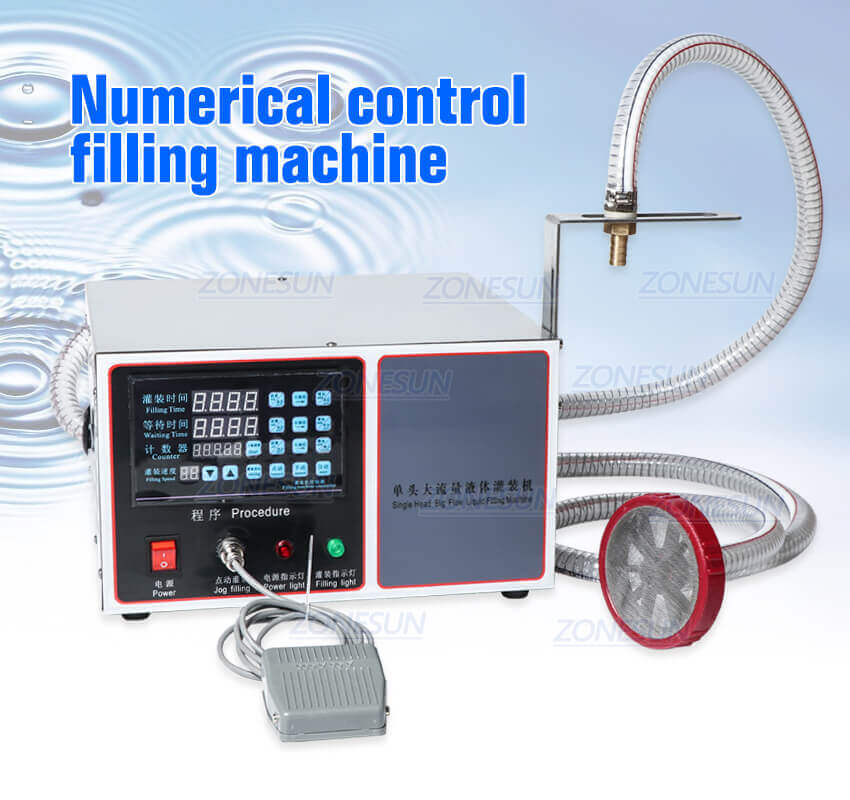 Semi Automatic Large Flow Filling Machine-ZONESUN TECHNOLOGY LIMITED Semi Automatic Large Flow Filling Machine-ZONESUN TECHNOLOGY LIMITED