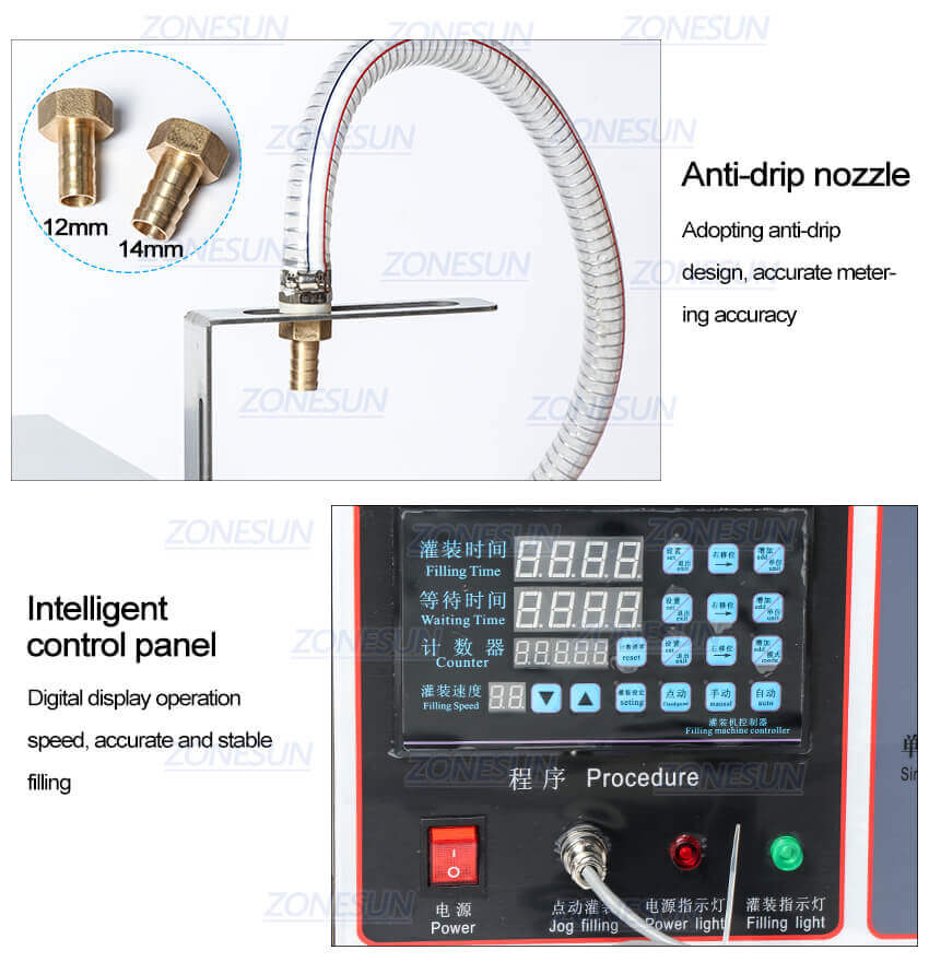 Semi Automatic Large Flow Filling Machine-ZONESUN TECHNOLOGY LIMITED Semi Automatic Large Flow Filling Machine-ZONESUN TECHNOLOGY LIMITED