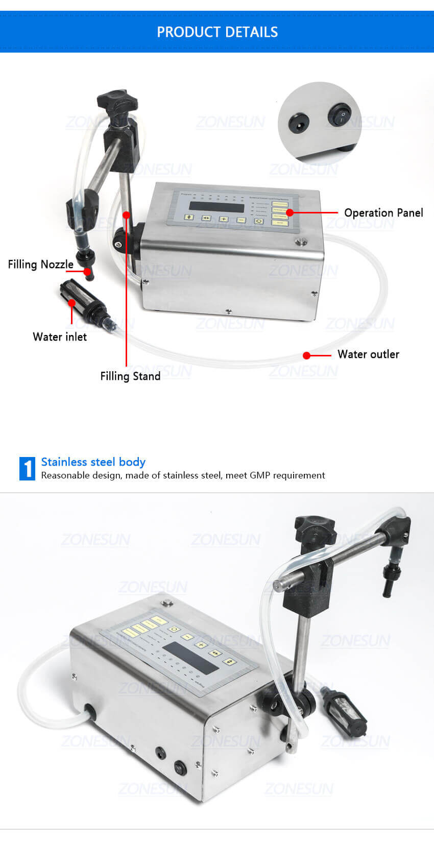 Semi Automatic Cosmetic Liquid Filling Machine-ZONESUN TECHNOLOGY LIMITED Semi Automatic Cosmetic Liquid Filling Machine-ZONESUN TECHNOLOGY LIMITED