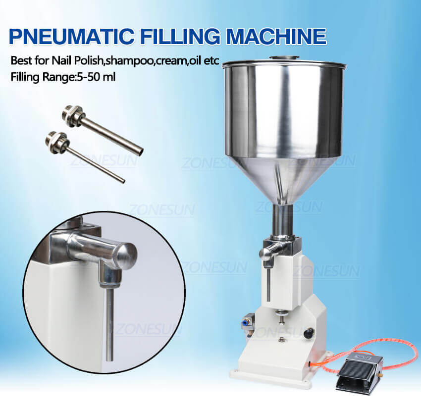 Pneumatic Cosmetic Paste Filling Machine-ZONESUN TECHNOLOGY LIMITED Pneumatic Cosmetic Paste Filling Machine-ZONESUN TECHNOLOGY LIMITED