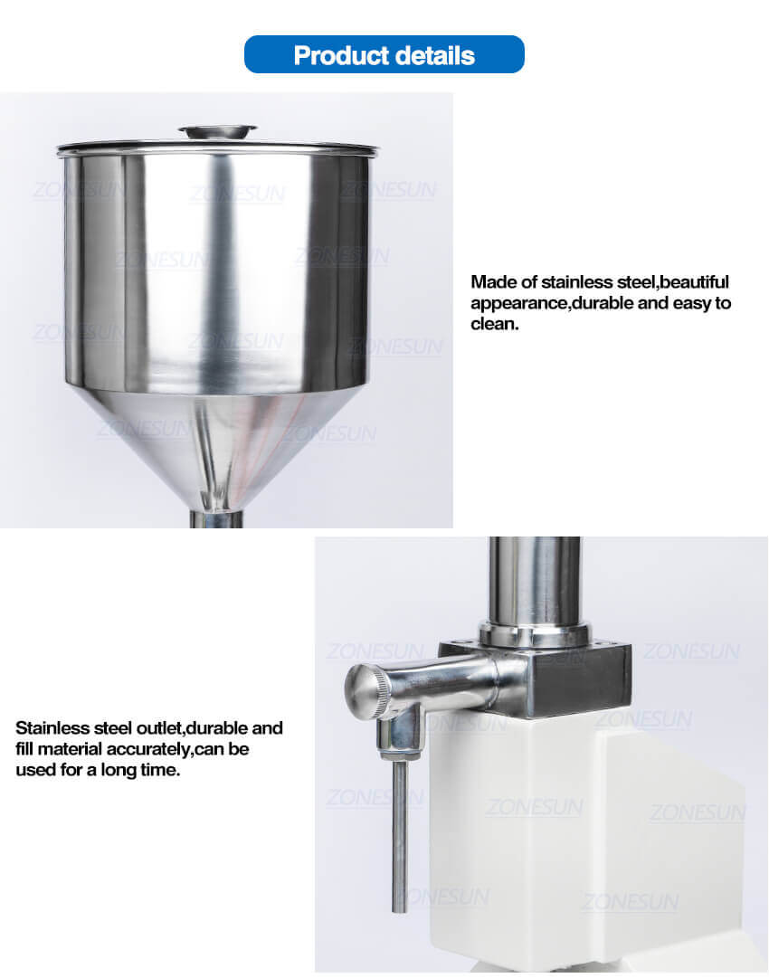 Pneumatic Cosmetic Paste Filling Machine-ZONESUN TECHNOLOGY LIMITED Pneumatic Cosmetic Paste Filling Machine-ZONESUN TECHNOLOGY LIMITED