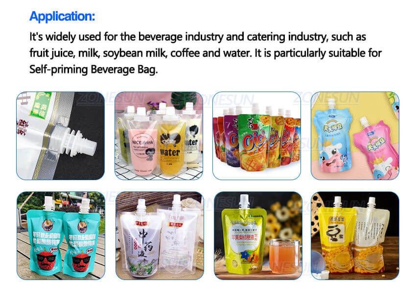 6 Heads Spout Pouch Liuqid Filling Machine-ZONESUN TECHNOLOGY LIMITED 6 Heads Spout Pouch Liuqid Filling Machine-ZONESUN TECHNOLOGY LIMITED