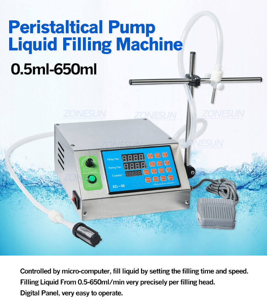 Single Head Peristaltic Pump Filling Machine-ZONESUN TECHNOLOGY LIMITED Single Head Peristaltic Pump Filling Machine-ZONESUN TECHNOLOGY LIMITED
