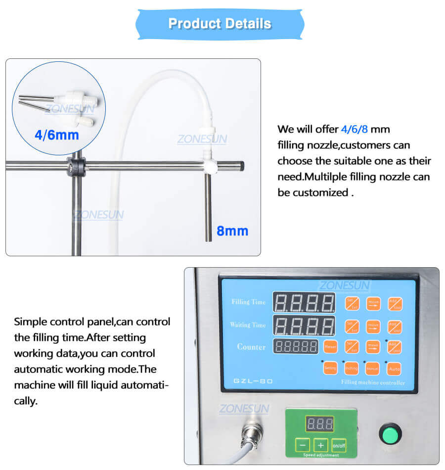 Semi Automatic Cosmetic Liquid Filling Machine-ZONESUN TECHNOLOGY LIMITED Semi Automatic Cosmetic Liquid Filling Machine-ZONESUN TECHNOLOGY LIMITED