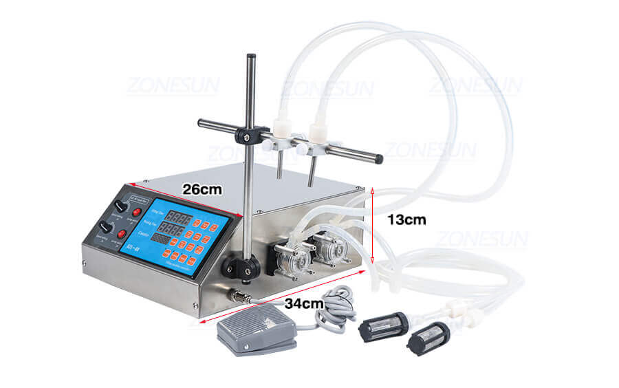Double Head Peristaltic Pump Filling Machine-ZONESUN TECHNOLOGY LIMITED Double Head Peristaltic Pump Filling Machine-ZONESUN TECHNOLOGY LIMITED