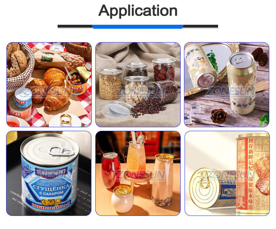 Double Head Semi Automatic Tin Can Sealing Machine-ZONESUN TECHNOLOGY LIMITED Double Head Semi Automatic Tin Can Sealing Machine-ZONESUN TECHNOLOGY LIMITED