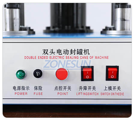 Double Head Semi Automatic Tin Can Sealing Machine-ZONESUN TECHNOLOGY LIMITED Double Head Semi Automatic Tin Can Sealing Machine-ZONESUN TECHNOLOGY LIMITED