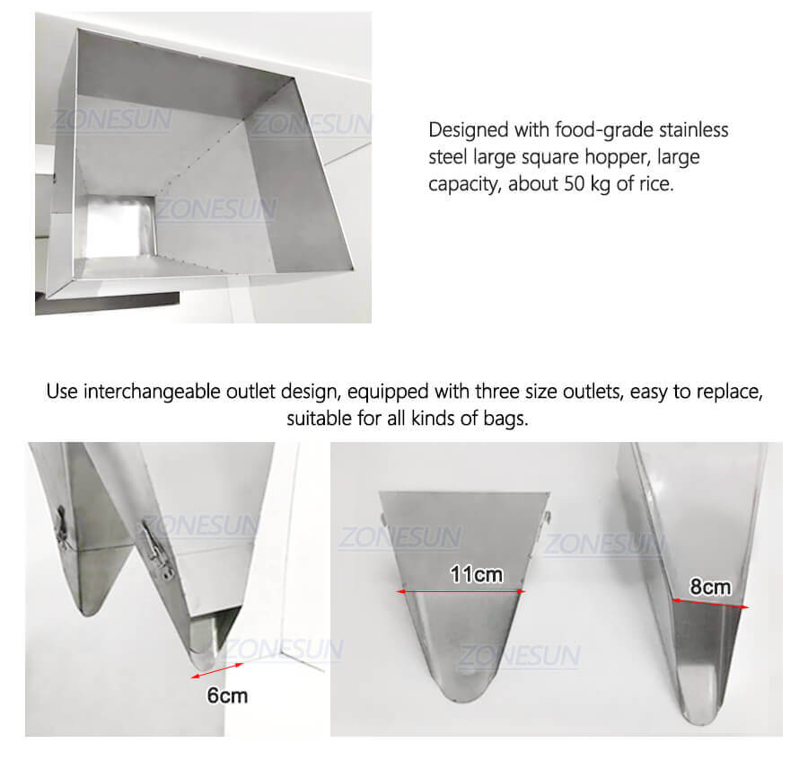 Semi Automatic Granular Weighing Filling Machine-ZONESUN TECHNOLOGY LIMITED Semi Automatic Granular Weighing Filling Machine-ZONESUN TECHNOLOGY LIMITED