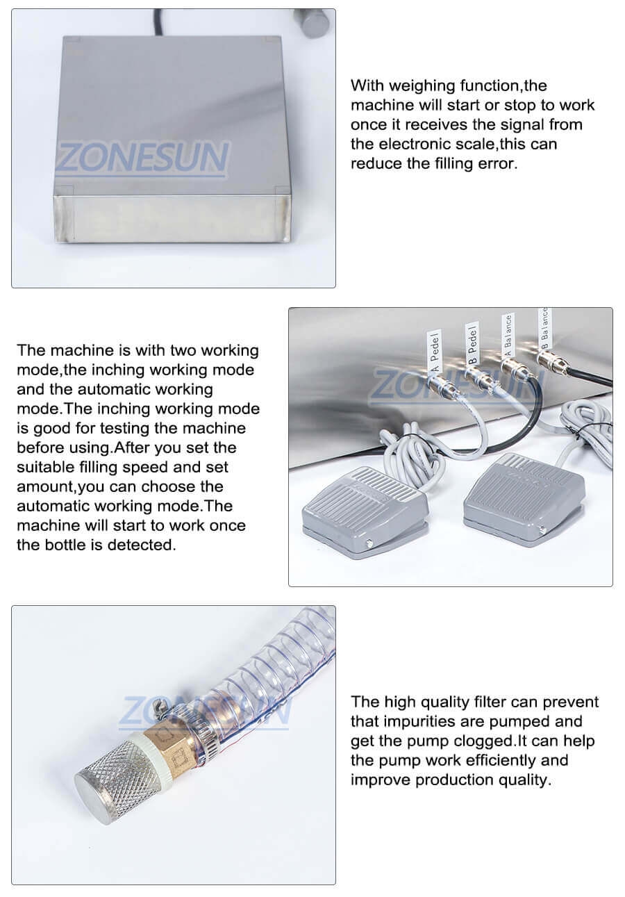 Double Head Gear Pump Weighing Filling Machine-ZONESUN TECHNOLOGY LIMITED Double Head Gear Pump Weighing Filling Machine-ZONESUN TECHNOLOGY LIMITED