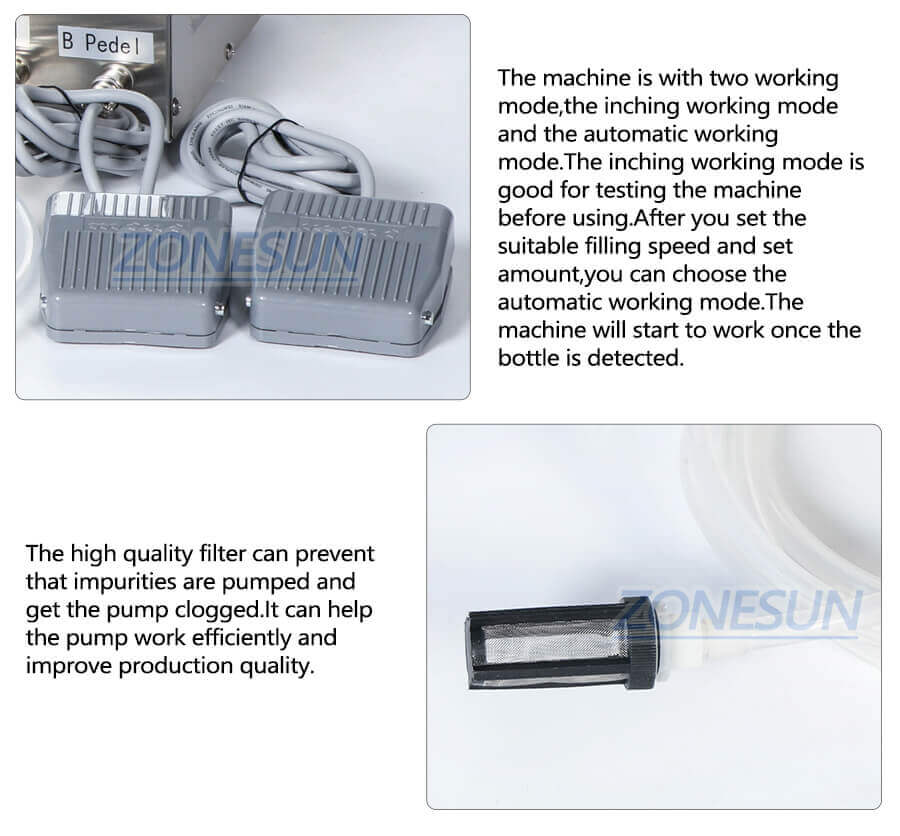 Double Head Magnetic Pump Weighing Filling Machine-ZONESUN TECHNOLOGY LIMITED Double Head Magnetic Pump Weighing Filling Machine-ZONESUN TECHNOLOGY LIMITED