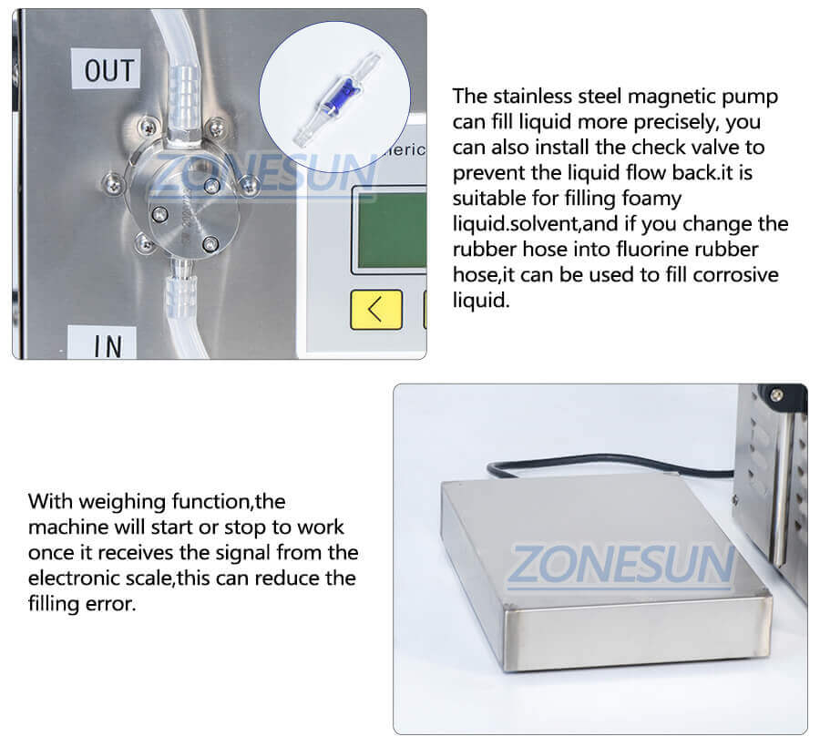 Magnetic Pump Weighing Filling Machine-ZONESUN TECHNOLOGY LIMITED Magnetic Pump Weighing Filling Machine-ZONESUN TECHNOLOGY LIMITED
