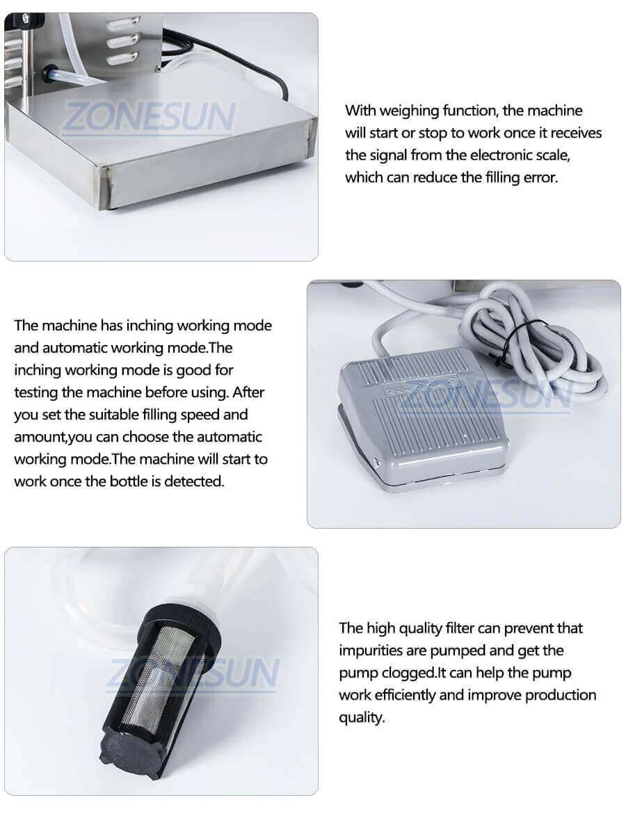 Diaphragm Pump Weighing Fillinng Machine-ZONESUN TECHNOLOGY LIMITED Diaphragm Pump Weighing Fillinng Machine-ZONESUN TECHNOLOGY LIMITED