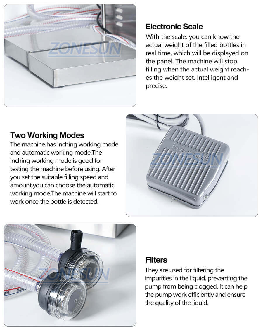 Double Head Diaphragm Pump Weighing Fillinng Machine-ZONESUN TECHNOLOGY LIMITED Double Head Diaphragm Pump Weighing Fillinng Machine-ZONESUN TECHNOLOGY LIMITED