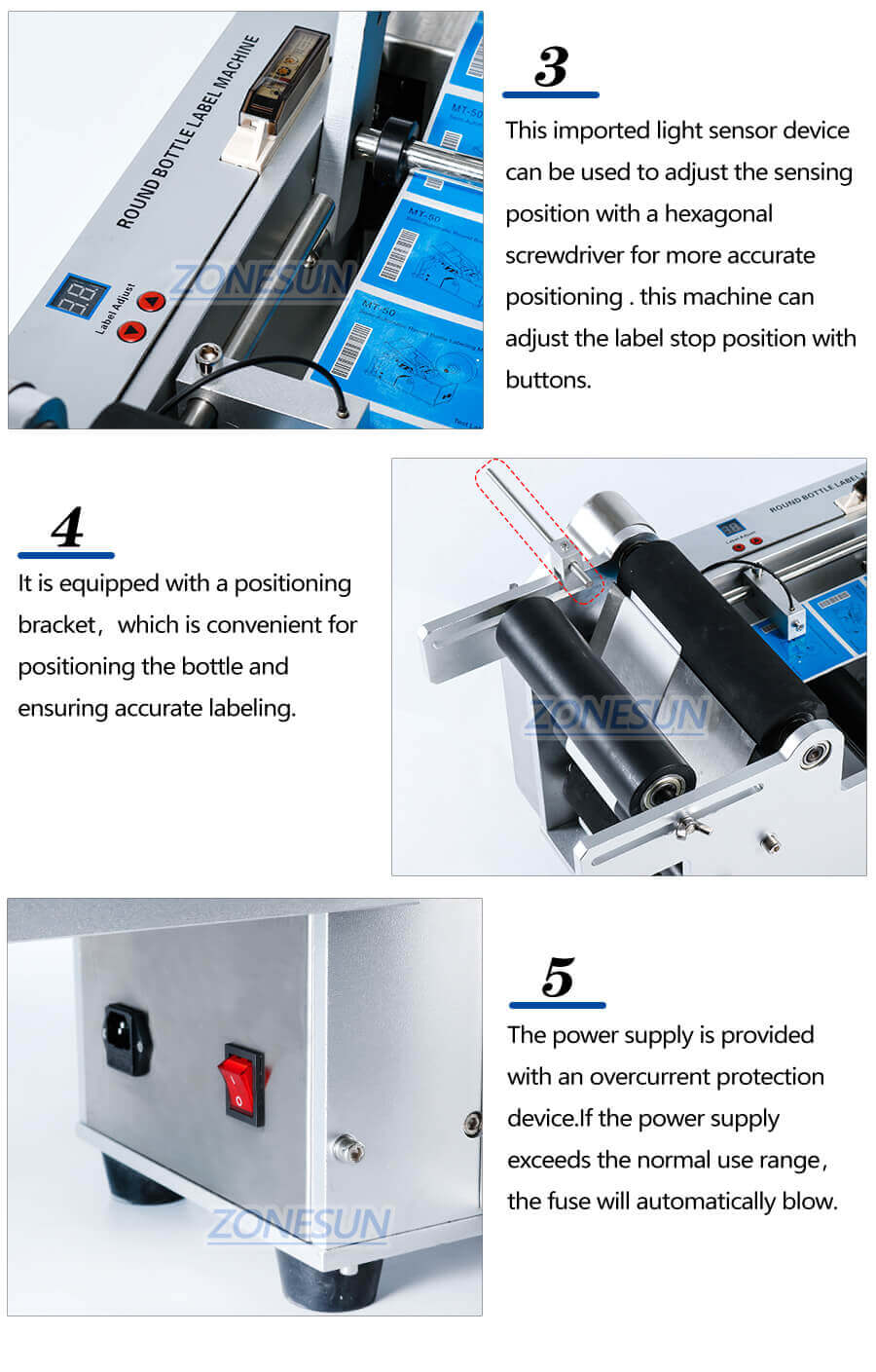 Round Bottle Labeling Machine With Date Coder-ZONESUN TECHNOLOGY LIMITED Round Bottle Labeling Machine With Date Coder-ZONESUN TECHNOLOGY LIMITED