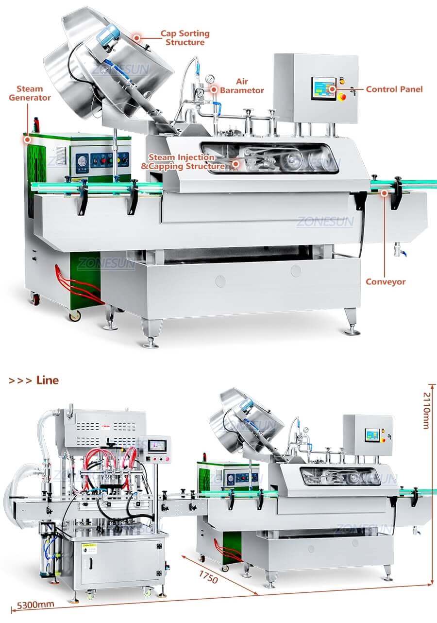 Sauce Paste Filling Vacuum Capping Machine-ZONESUN TECHNOLOGY LIMITED Sauce Paste Filling Vacuum Capping Machine-ZONESUN TECHNOLOGY LIMITED