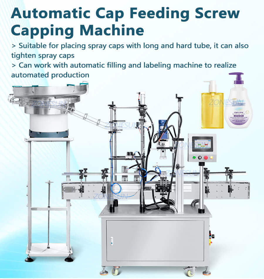 Full Automatic Caps Feeding Capping Machine-ZONESUN TECHNOLOGY LIMITED Full Automatic Caps Feeding Capping Machine-ZONESUN TECHNOLOGY LIMITED