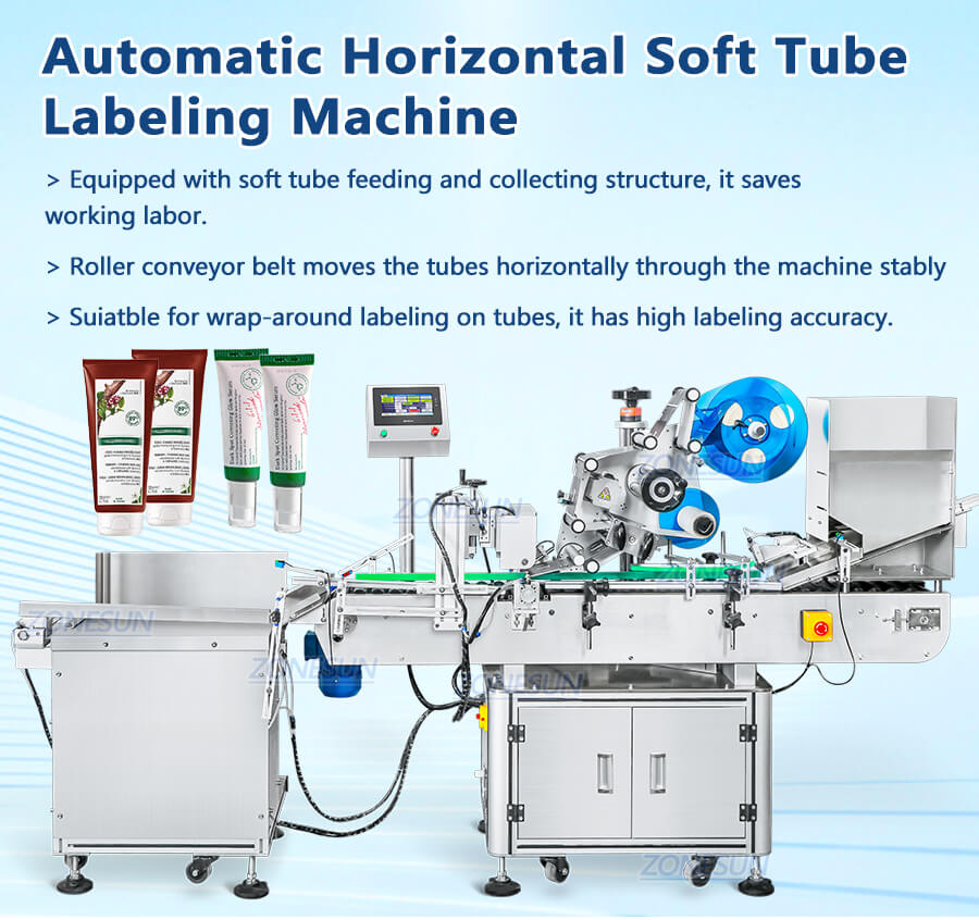 Automatic Horizontal Soft Tube Labeling Machine-ZONESUN TECHNOLOGY LIMITED Automatic Horizontal Soft Tube Labeling Machine-ZONESUN TECHNOLOGY LIMITED