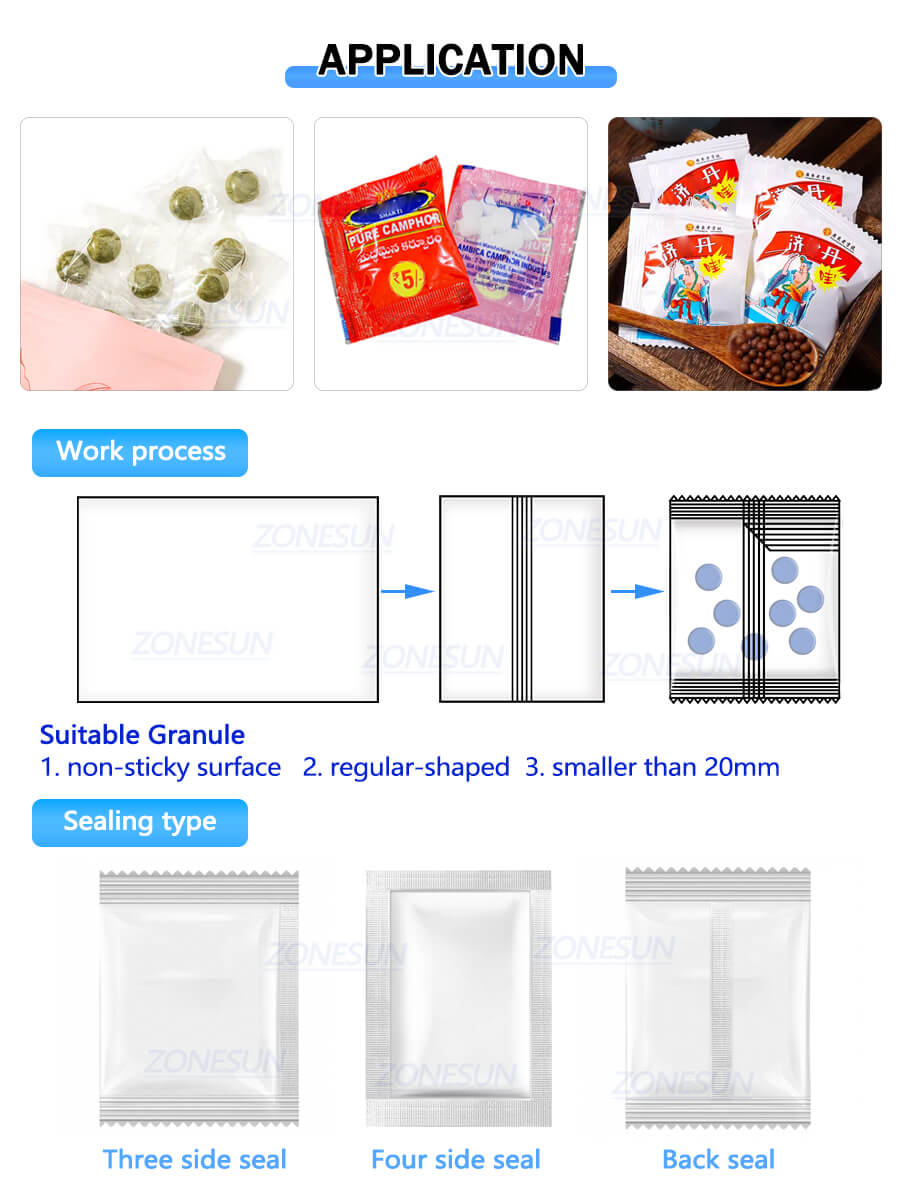 Granule Bag Vertical Form Filling Sealing Machine-ZONESUN TECHNOLOGY LIMITED Granule Bag Vertical Form Filling Sealing Machine-ZONESUN TECHNOLOGY LIMITED