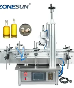 ZONESUN Pneumatic Tabletop Automatic Glass Bottle Cap Press Machine Jar Whisky Plastic Bottle Capping Machine