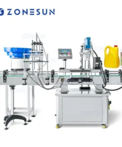 Automatic Jerry Can Cap Screw Capping Machine With Cap Feeder