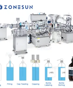 Trigger Pump Spray Bottle Filling Capping And Labeling Machine