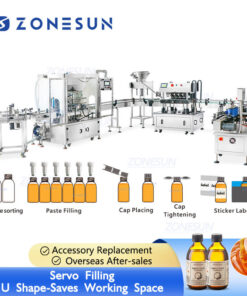 Servo Paste Filling Capping And Labeling Machine