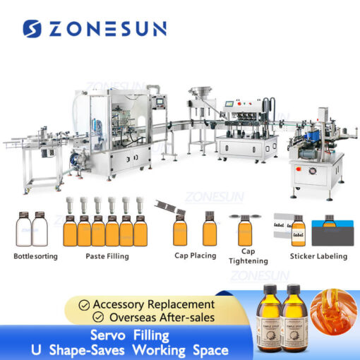 Servo Paste Filling Capping And Labeling Machine