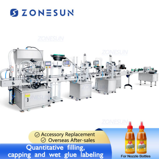 ketchup Sauce Bottles Servo Filling Line