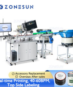 Bottles Cap Top Side Online Print Lalebling Machine