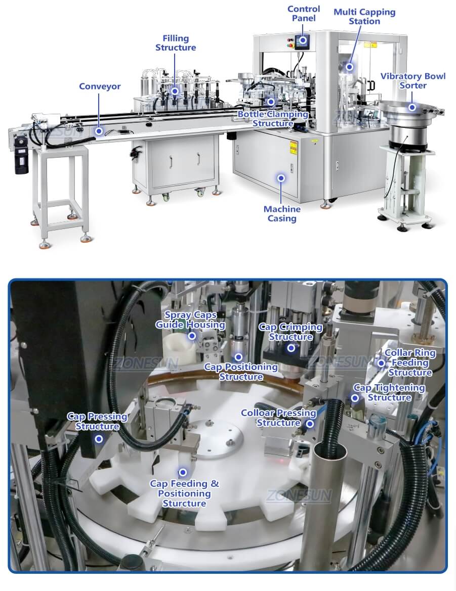 Vacuum Perfume Filling Capping Machine X3